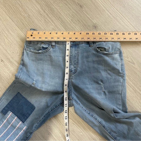 LUNA NORA Patch Frayed Distressed Jeans size 10 - Picture 5 of 6